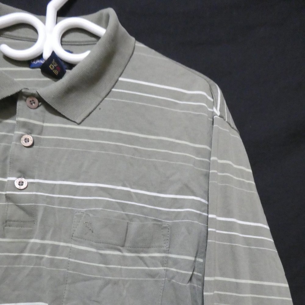 ARNOLD PALMER | large 44 | Striped Long Sleeve Polo Shirt - Picture 5 of 16